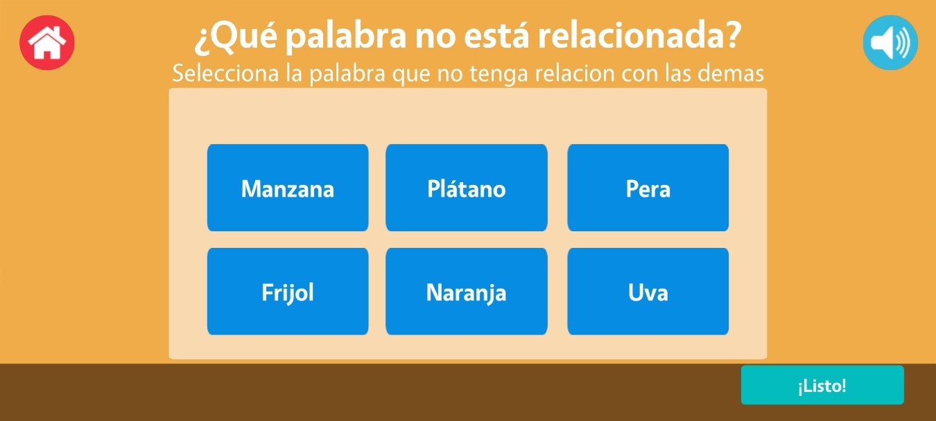 Serie de palabras