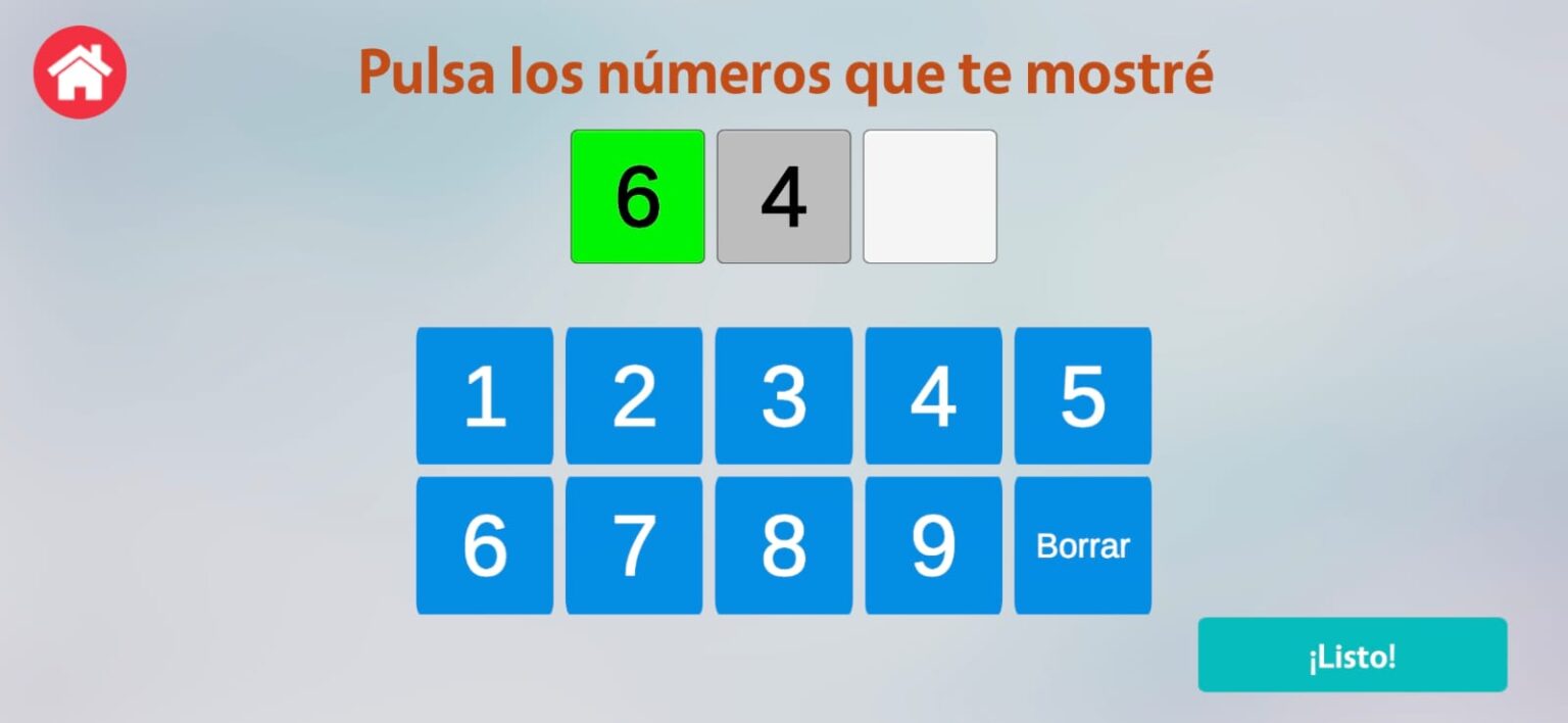 Dictado de números