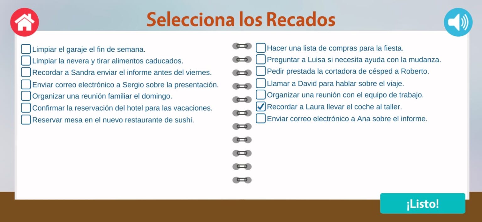 Lista de recados